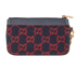 GG Wristlet Clutch, &pound;260, Handbags, Navy, Leather/Wool, Back view